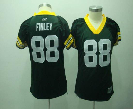 Packers #88 Jermichael Finley Green Women's Field Flirt Stitched NFL Jersey